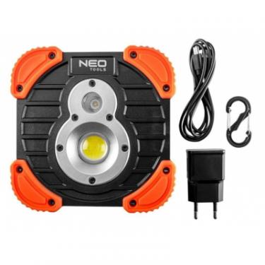 Прожектор Neo Tools акумулятор, 2600мАг, 3.7 Li-ion, 10 Вт + 3 Вт, 750 Фото 1