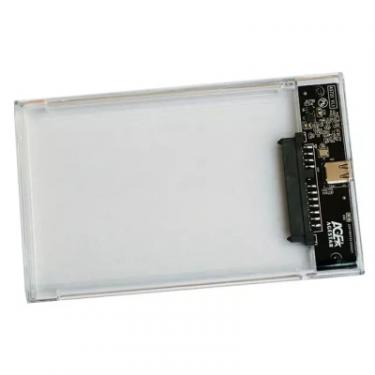 Карман внешний AgeStar 2.5", USB 3.2, 9.5 mm / 7 mm HDD/SSD, Transparent Фото 2
