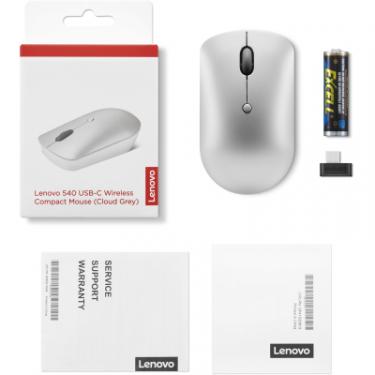 Мышка Lenovo 540 USB-C Wireless Cloud Grey Фото 6