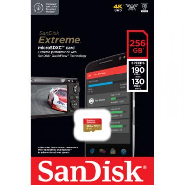 Карта памяти SanDisk 256GB microSD class 10 UHS-I U3 Extreme Фото 2