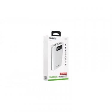 Батарея универсальная Syrox PB107 20000mAh, USB*2, Micro USB, Type C, white Фото 3