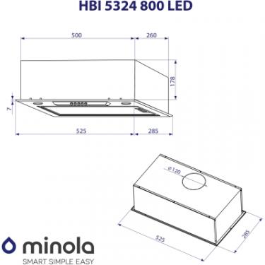 Вытяжка кухонная Minola HBI 5324 BL 800 LED Фото 9