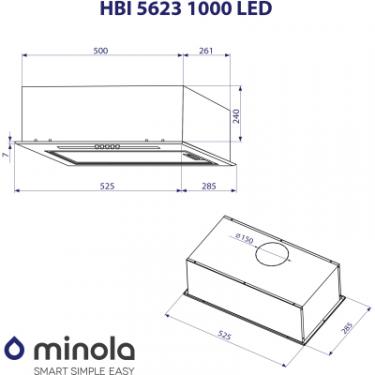 Вытяжка кухонная Minola HBI 5623 BL 1000 LED Фото 9