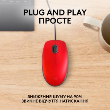 Мышка Logitech M110 Silent USB Red Фото 2