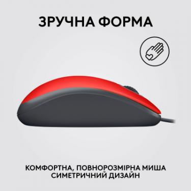 Мышка Logitech M110 Silent USB Red Фото 4