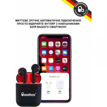 Наушники BeatBox PODS AIR 2 Wireless Сharging Black-Red Фото 2