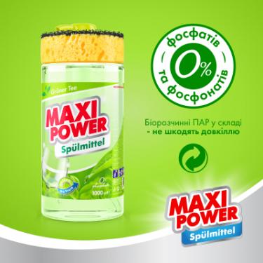 Средство для ручного мытья посуды Maxi Power Зелений чай 1000 мл Фото 3