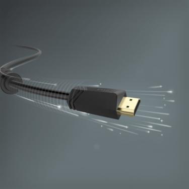 Кабель мультимедийный Hama HDMI to HDMI 15.0m 4K Ethernet Gold Black Фото 1