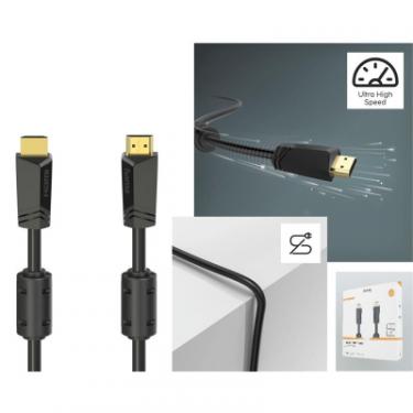 Кабель мультимедийный Hama HDMI to HDMI 15.0m 4K Ethernet Gold Black Фото 3