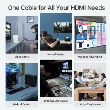 Кабель мультимедийный Choetech HDMI to HDMI 2.0m V.2.1 8K 60Hz HDR10 HLG 48Gbps Y Фото 8