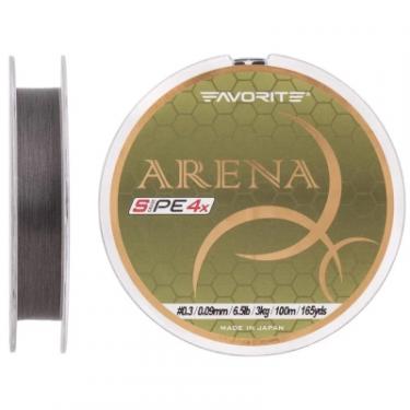 Шнур Favorite Arena PE 4x 100m 0.3/0.09mm 6.5lb/3kg Silver Gray Фото 1