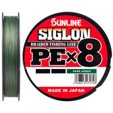 Шнур Sunline Siglon PE х8 250m 10.0 130lb/60.0kg Dark Green Фото