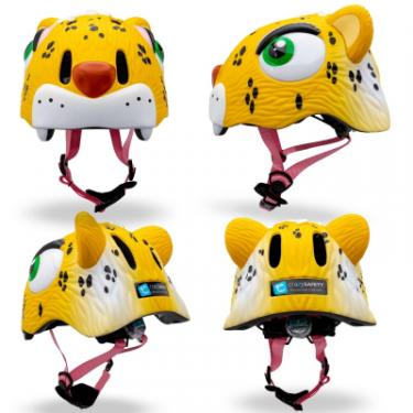 Шлем Velotrade Crazy Safety "Жовтий Леопард" Фото 1