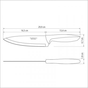 Кухонный нож Tramontina Plenus Black Chef 178 мм Фото 4