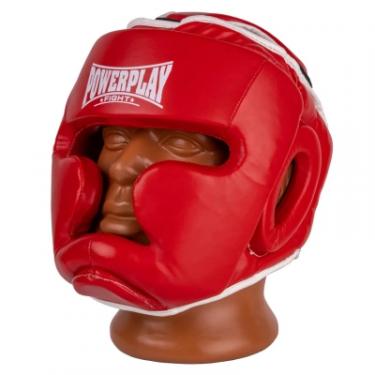Боксерский шлем PowerPlay 3100 PU Червоний M Фото 1