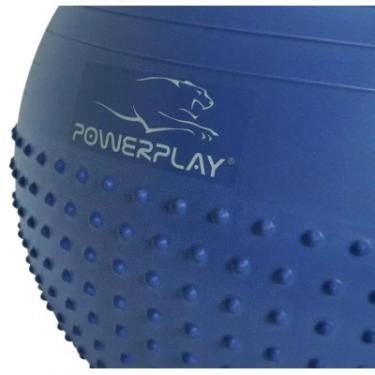 Мяч для фитнеса PowerPlay 4003 65см Синій + помпа Фото 1