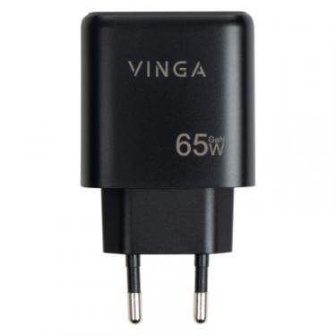 Зарядное устройство Vinga GaN 65W PD+QC 1C1A ports Wall Charger Фото 3
