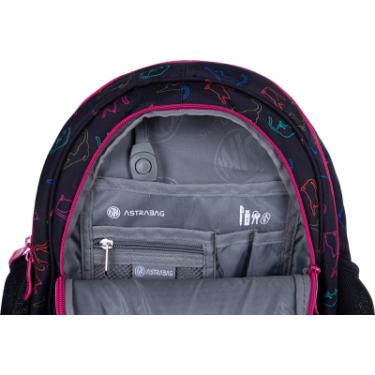 Рюкзак школьный Astrabag AB330 LOVE з флуорисцентним ефектом Чорний з рожев Фото 6