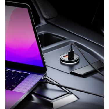 Зарядное устройство Vyvylabs Round Dot Dual Fast Charge Car Charger 65W A+C Bla Фото 2