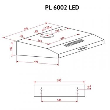 Вытяжка кухонная Perfelli PL 6002 W LED Фото 9