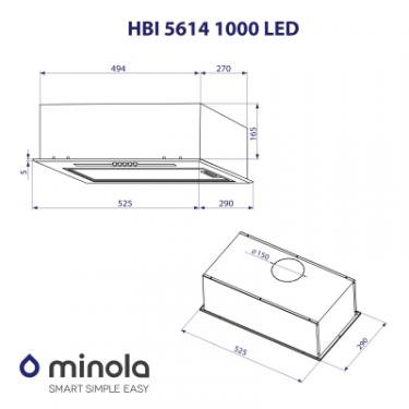 Вытяжка кухонная Minola HBI 5614 WH 1000 LED Фото 9