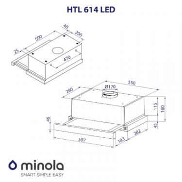 Вытяжка кухонная Minola HTL 614 WH LED Фото 9