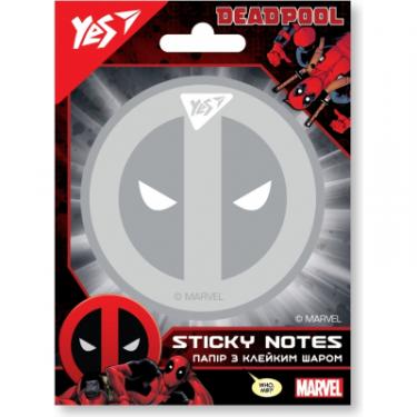 Бумага для заметок Yes з клейким шаром фігурна Marvel.Deadpool, 40 аркуші Фото
