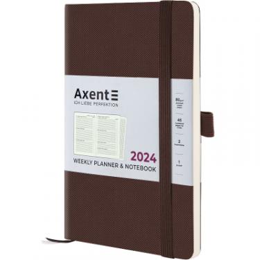 Еженедельник Axent 2024 Partner Soft Diamond 125 х 195, коричневий Фото 1