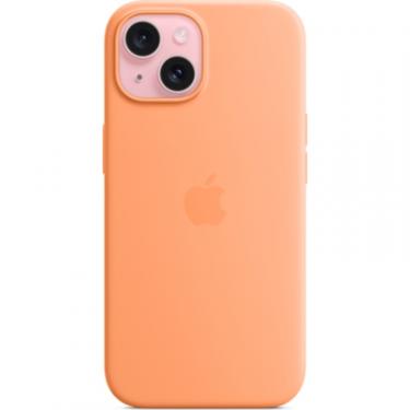 Чехол для мобильного телефона Apple iPhone 15 Silicone Case with MagSafe Orange Sorbet Фото 1