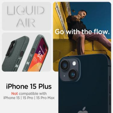 Чехол для мобильного телефона Spigen Apple iPhone 15 Plus Liquid Air Abyss Green Фото 13