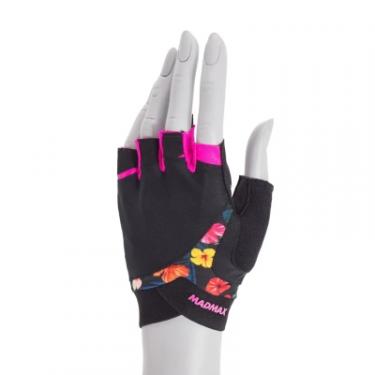 Перчатки для фитнеса MadMax MFG-770 Flower Power Gloves Black/Pink S Фото