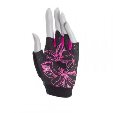 Перчатки для фитнеса MadMax MFG-770 Flower Power Gloves Black/Pink S Фото 1