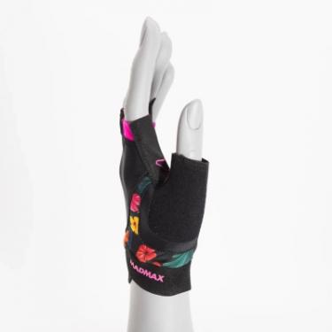 Перчатки для фитнеса MadMax MFG-770 Flower Power Gloves Black/Pink S Фото 2