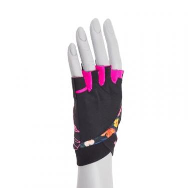 Перчатки для фитнеса MadMax MFG-770 Flower Power Gloves Black/Pink S Фото 3