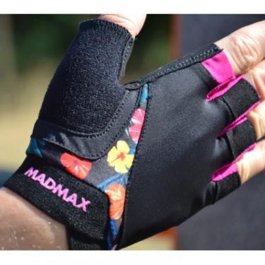 Перчатки для фитнеса MadMax MFG-770 Flower Power Gloves Black/Pink S Фото 4
