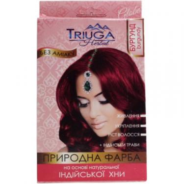 Краска для волос Triuga На основі натуральної індійської хни Бургунд 25 г Фото