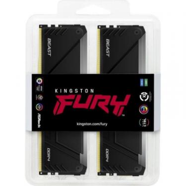 Модуль памяти для компьютера Kingston Fury (ex.HyperX) DDR4 64GB (2x32GB) 3200 MHz Beast RGB Black Фото 2