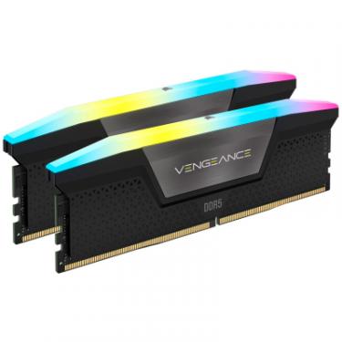 Модуль памяти для компьютера Corsair DDR5 48GB (2x24GB) 5600 MHz Vengeance RGB Black Фото