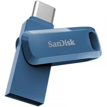 USB флеш накопитель SanDisk 64GB Dual Drive Go Navy Blue USB 3.1 + Type-C Фото 2
