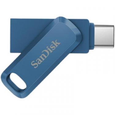 USB флеш накопитель SanDisk 64GB Dual Drive Go Navy Blue USB 3.1 + Type-C Фото 3