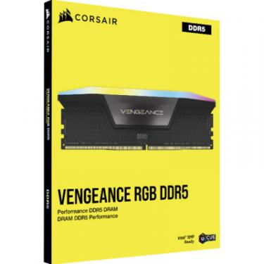 Модуль памяти для компьютера Corsair DDR5 96GB (2x48GB) 5200 MHz Vengeance RGB Black Фото 4