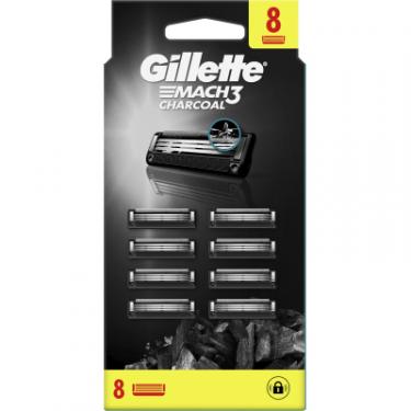 Сменные кассеты Gillette Mach3 Charcoal Деревне вугілля 8 шт. Фото 1