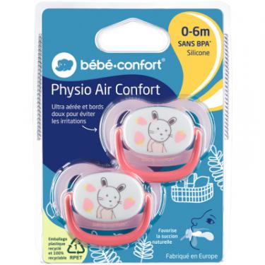 Пустышка Bebe Confort Physio Air, 2 шт, 18/36 міс (рожева з жовтим) Фото 2