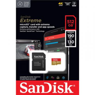 Карта памяти SanDisk 512GB microSD class 10 UHS-I U3 V30 Extreme Фото 8
