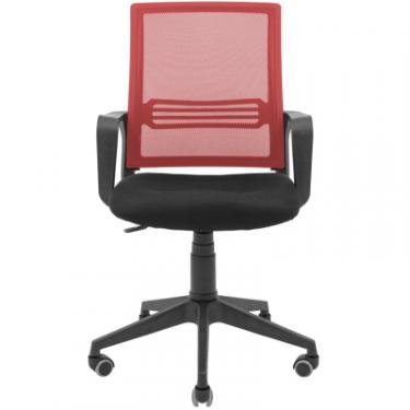 Офисное кресло Richman Джина Пластик Піастра Сітка чорна + червона Фото 1