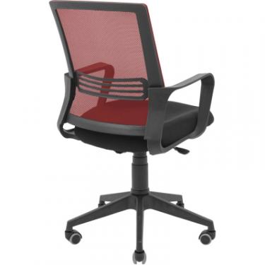 Офисное кресло Richman Джина Пластик Піастра Сітка чорна + червона Фото 2