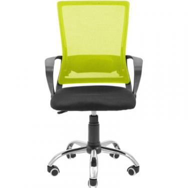 Офисное кресло Richman Робін Хром Піастра Сітка чорна + зелена Фото 1