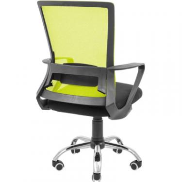 Офисное кресло Richman Робін Хром Піастра Сітка чорна + зелена Фото 3