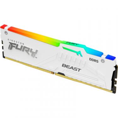 Модуль памяти для компьютера Kingston Fury (ex.HyperX) DDR 32GB 6000 MHz FURY Beast White RGB Фото 1