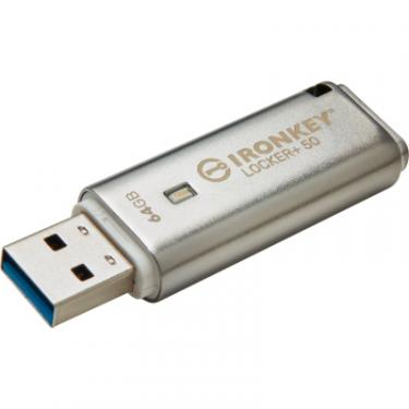 USB флеш накопитель Kingston 64GB IronKey Locker Plus 50 AES Encrypted USB 3.2 Фото